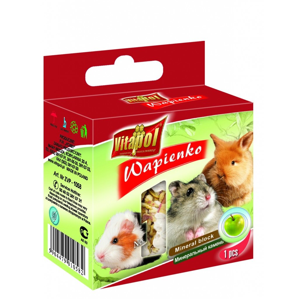 Calcar Vitapol pentru rozatoare, cu aroma de mere, 40 g