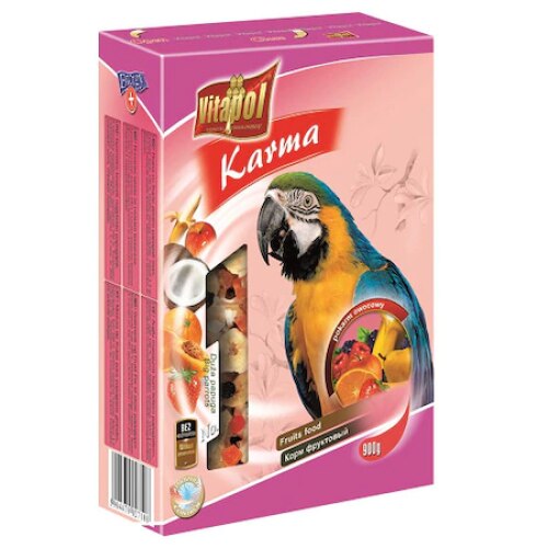 Hrana de baza Vitapol pentru papagali mari, cu fructe 900 g
