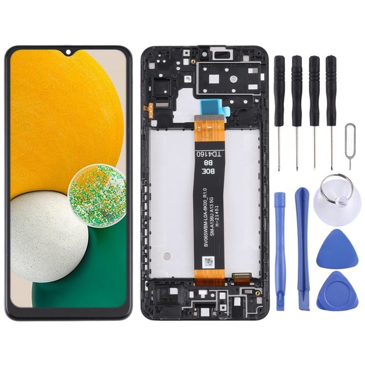 Ecran LCD cu touchscreen si cadru pentru Samsung Galaxy A13 5G SM-A136U, negru