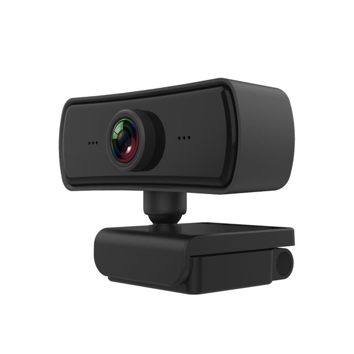 Уеб камера 2K Full HD, автофокус, вграден микрофон, въртене на 360°, USB, 7.8x5x7 см