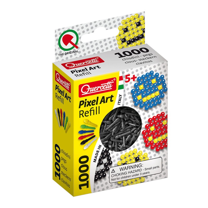 Quercetti utántöltő szett, fekete - 1000 darab