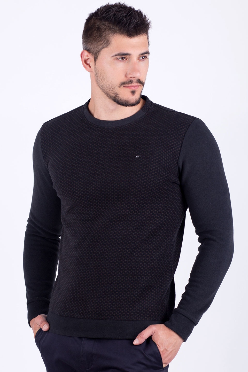 Tricou pentru barbati STYLER, model 42261, negru, Negru, 2XL