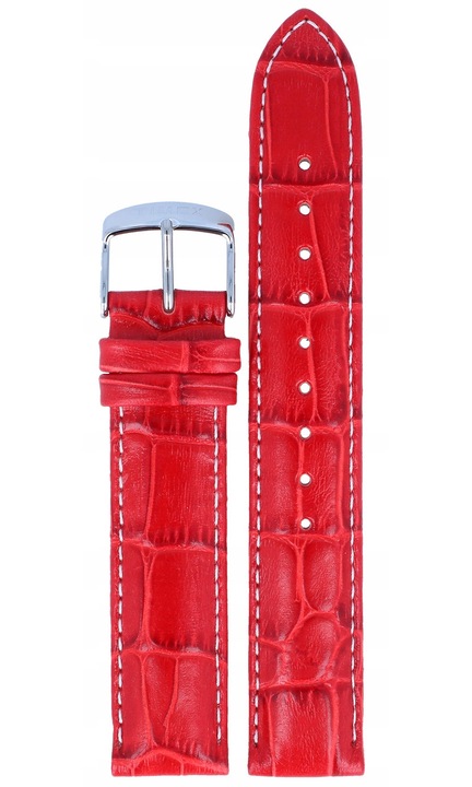 Каишка за часовник Timex P2M709 естествена кожа кроко червена 18мм