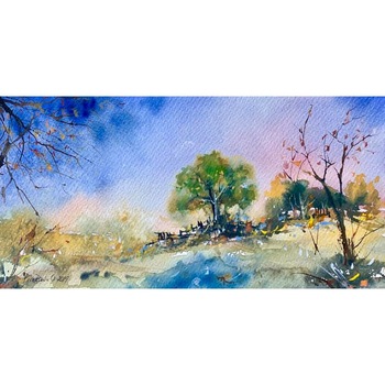 Tablou Blue sky- tablou pictat manual Oana Pinzariu, dimensiune 19 * 24 cm Tablou Blue sky- tablou pictat manual Oana Pinzariu, dimensiune 19 * 24 cm