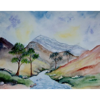 Tablou acuarela Parau de munte - tablou pictat manual Oana Pinzariu, dimensiune 24 * 30 cm Tablou acuarela Parau de munte - tablou pictat manual Oana Pinzariu, dimensiune 24 * 30 cm