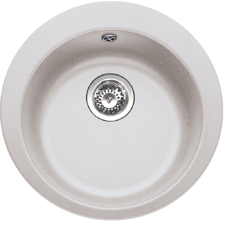 Pachet chiuveta fragranite Franke ROG 610 + Baterie Pola 1.0, cartus ceramic + Dozator sapun, Alb