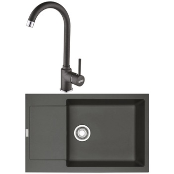 Pachet chiuveta fragranite Franke MRG 611-78 + Baterie Pola, cartus ceramic, Grafite Pachet chiuveta fragranite Franke MRG 611-78 + Baterie Pola, cartus ceramic, Grafite