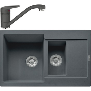 Pachet chiuveta fragranite Franke MRG 651-78 + Baterie Novara Plus, cartus ceramic, Grafite Pachet chiuveta fragranite Franke MRG 651-78 + Baterie Novara Plus, cartus ceramic, Grafite