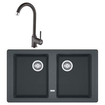 Pachet chiuveta fragranite Franke BSG 620 + Baterie Pola, cartus ceramic, Grafite Pachet chiuveta fragranite Franke BSG 620 + Baterie Pola, cartus ceramic, Grafite