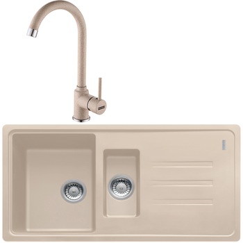 Pachet chiuveta fragranite Franke BSG 651-97 + Baterie Pola 1.0, cartus ceramic, Avena Pachet chiuveta fragranite Franke BSG 651-97 + Baterie Pola 1.0, cartus ceramic, Avena