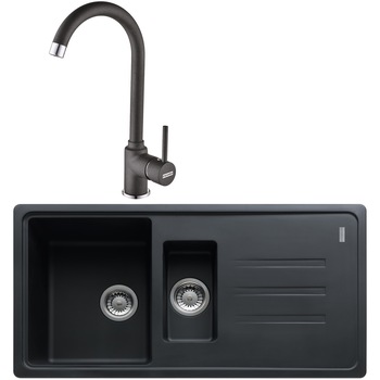 Pachet chiuveta fragranite Franke BSG 651-97 + Baterie Pola 1.0, cartus ceramic, Grafite Pachet chiuveta fragranite Franke BSG 651-97 + Baterie Pola 1.0, cartus ceramic, Grafite