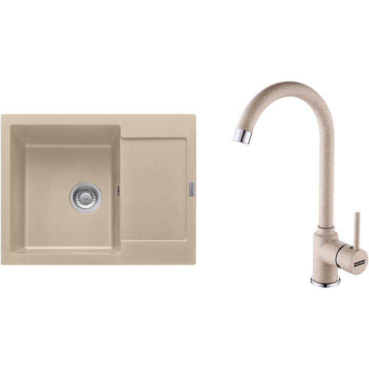 Pachet chiuveta bucatarie Franke MRG 611-620x500 mm + Baterie Pola, Avena