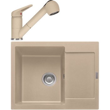 Pachet chiuveta fragranite Franke MRG 611-62 + Baterie Novara Plus, dus extractibi, cartus ceramic, Avena Pachet chiuveta fragranite Franke MRG 611-62 + Baterie Novara Plus, dus extractibi, cartus ceramic, Avena