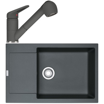 Pachet chiuveta fragranite Franke MRG 611-78/49 + Baterie Novara Plus, dus extractibil, cartus ceramic, Grafite Pachet chiuveta fragranite Franke MRG 611-78/49 + Baterie Novara Plus, dus extractibil, cartus ceramic, Grafite