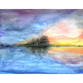 Tablou acuarela Ceata - tablou pictat manual Oana Pinzariu, dimensiune 24 * 31 cm Tablou acuarela Ceata - tablou pictat manual Oana Pinzariu, dimensiune 24 * 31 cm