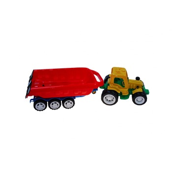 Tractor cu remorca Jucarie Leszko L-015 Tractor cu remorca Jucarie Leszko L-015
