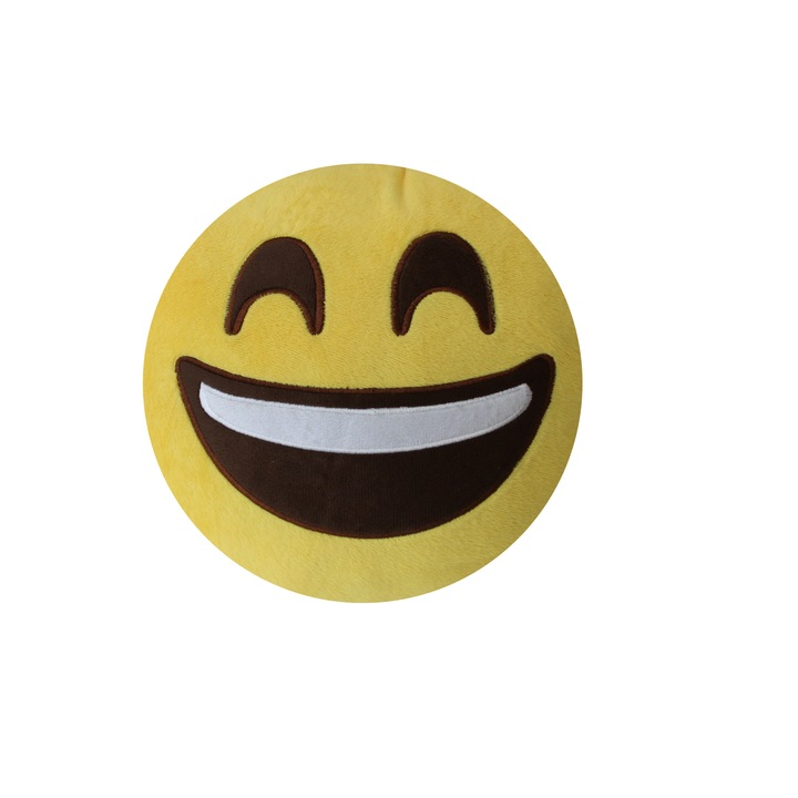 Dekoratív párna Ditex Emoticon Laugh Polyester/plüss, 40x40 cm