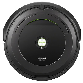 Robot de aspirare iRobot Roomba 696, Navigatie iAdapt, Conectare Wi-Fi cu aplicația iRobot HOME, detectare acustica a murdariei, Negru Robot de aspirare iRobot Roomba 696, Navigatie iAdapt, Conectare Wi-Fi cu aplicația iRobot HOME, detectare acustica a murdariei, Negru