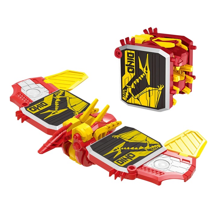 Играчка робот динозавър YANYXR деформируем жълт 18.2x8x15.5cm
