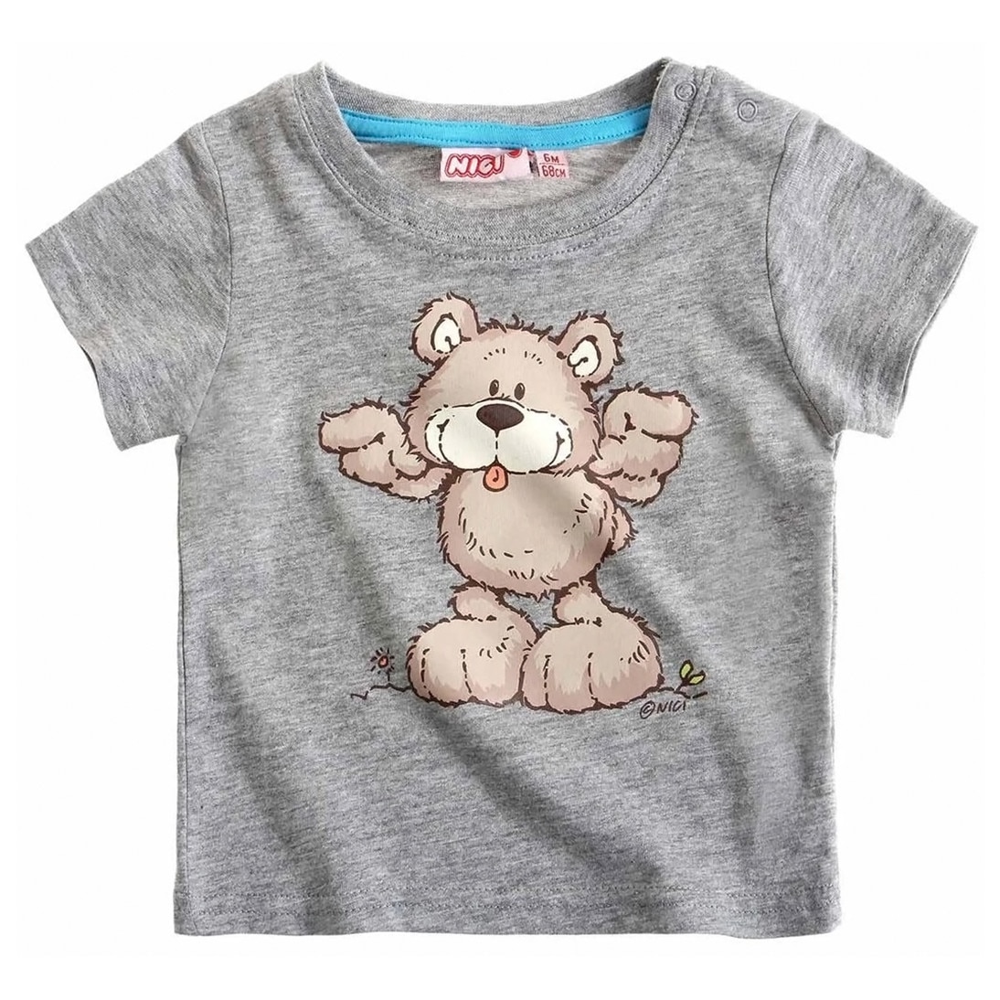 Tricou Ursuletul Nici, Gri, 68 CM