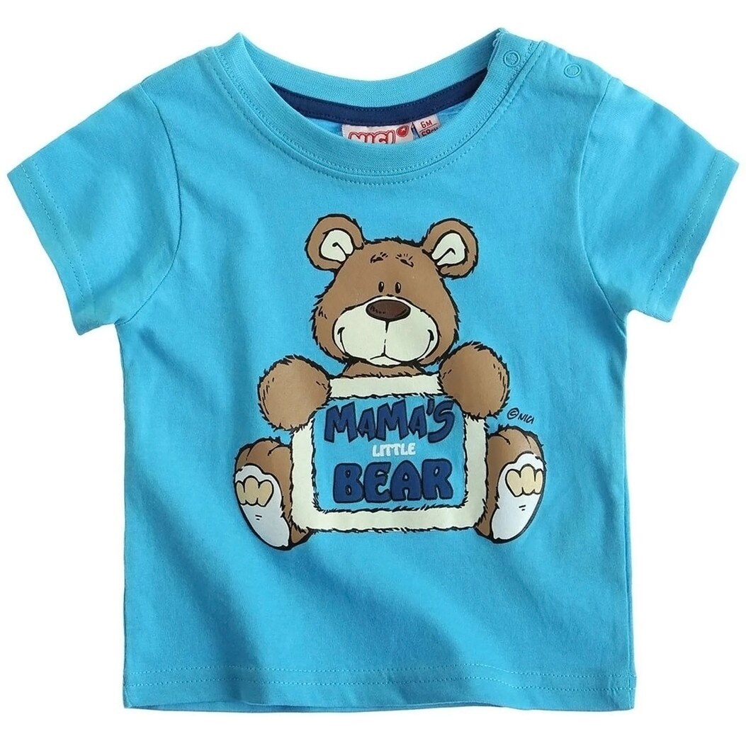 Tricou cu maneca scurta , Nici, Albastru, 68 CM