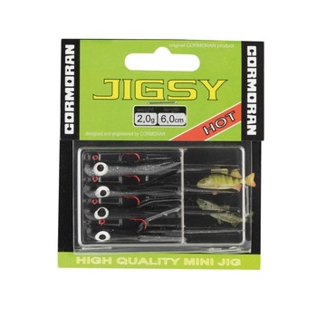 Naluca Cormoran Jigsy Black 6 Cm, 4 Buc/Plic Naluca Cormoran Jigsy Black 6 Cm, 4 Buc/Plic