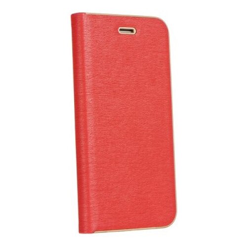 Husa protectie BOOK V-CASE pentru SAMSUNG GALAXY A7 2018 (A730) , din piele, flip orizontal, Rosu