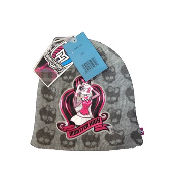 Caciula fete Monster High, Gri, varsta 4-7 ani Caciula fete Monster High, Gri, varsta 4-7 ani