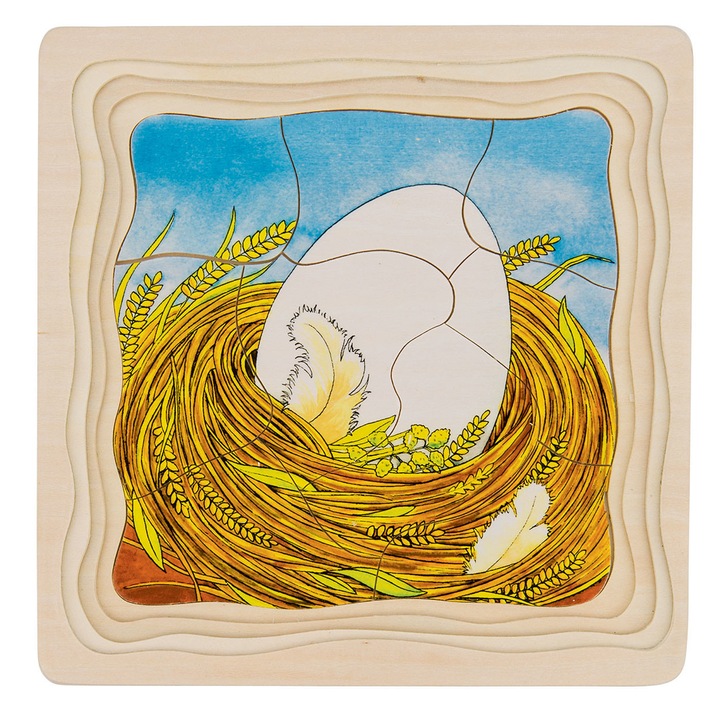 Csirkés réteges forma puzzle