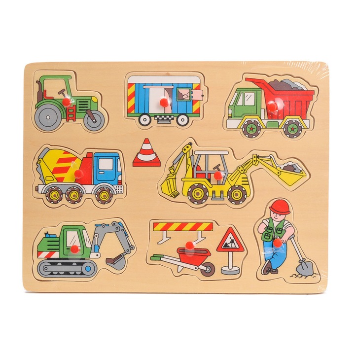 Fa puzzle, járművek