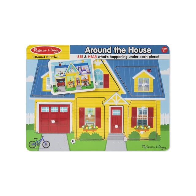 Puzzle Melissa & Doug In jurul casei cu sunete 8 piese
