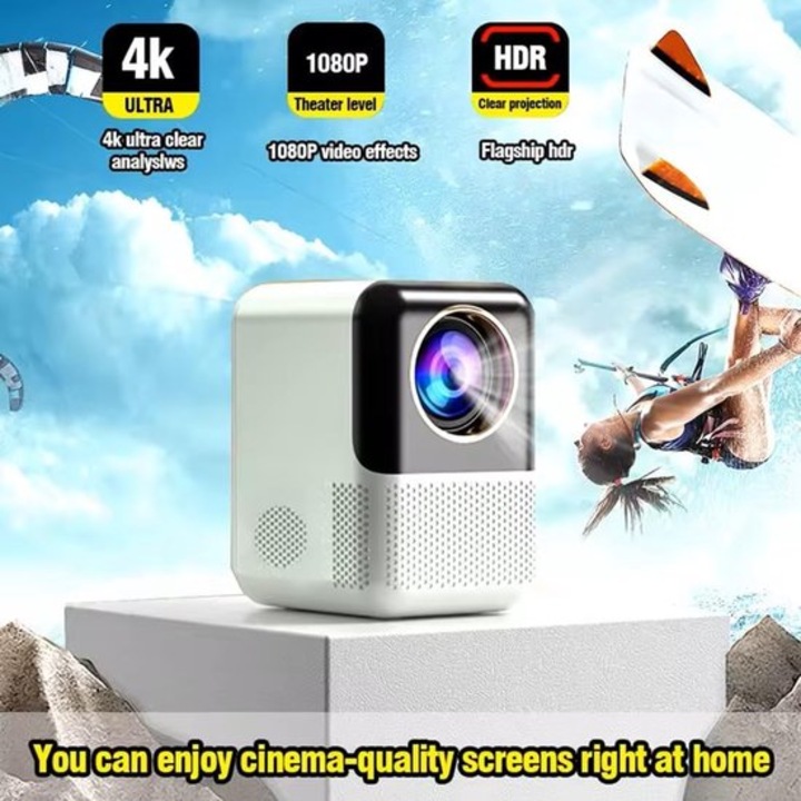 Мини проектор Full HD 1080P, Android 10, Bluetooth, 40x200 инча, преносим