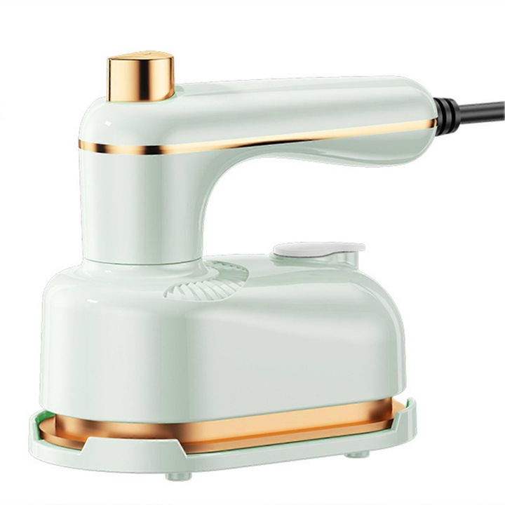 Fier de calcat portabil 2 in 1, metal, verde, 11x6.5x11.8cm