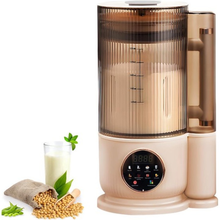 Автоматичен уред за соево мляко, мултифункционален, 1500ml, безшумен, LED, 12 ножа