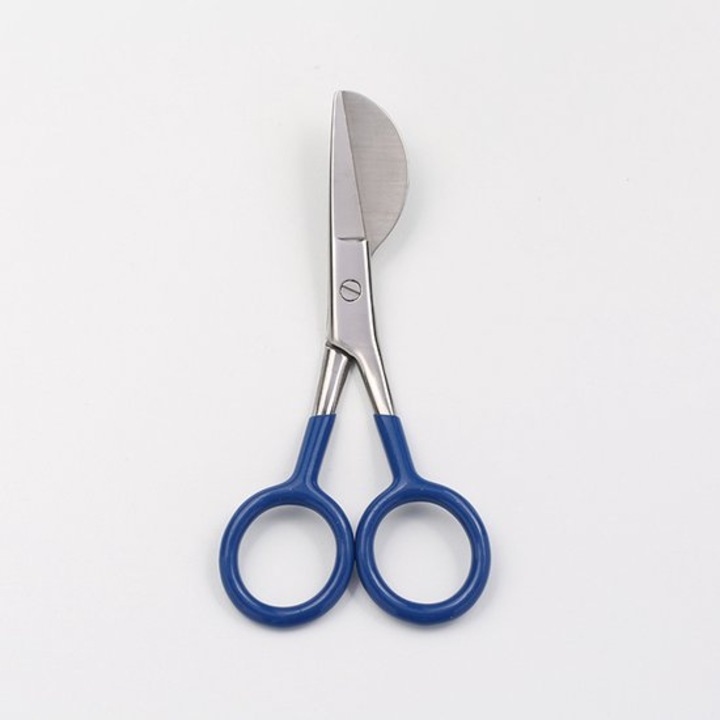 Foarfece pentru tesaturi, mini, otel inoxidabil, albastru, 15cm