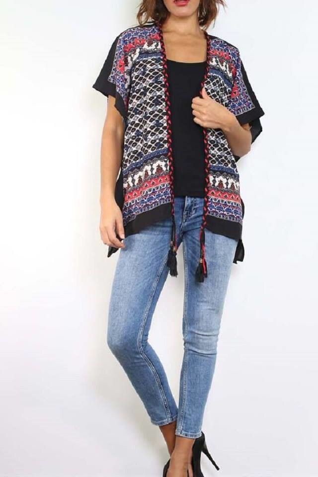 Bluza cu imprimeu geometric, Freshattitude, Multicolor