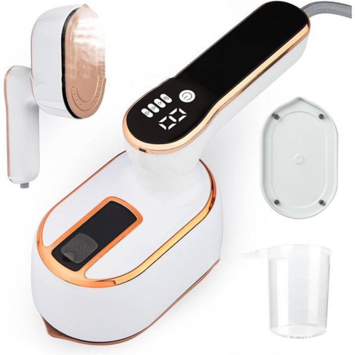 Fier de calcat portabil 2-in-1, 1000W, abur reglabil, compact, 100ml