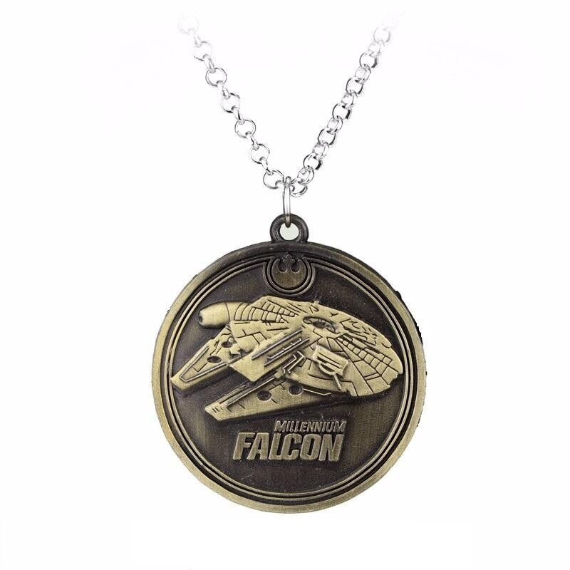 Lantisor Cu Pandantiv Star Wars Millennium Falcon Bronze, Maro