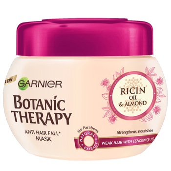 Masca de par Garnier Botanic Therapy Ricin Oil & Almond pentru par cu tendinta de cadere, 300 ml Masca de par Garnier Botanic Therapy Ricin Oil & Almond pentru par cu tendinta de cadere, 300 ml