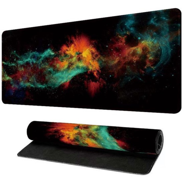 Mousepad gaming 900x400x2mm negru antiderapant rezistent