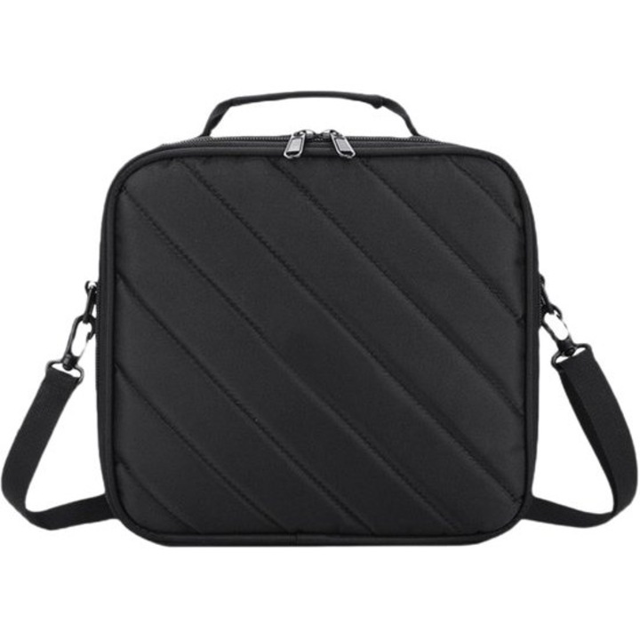 Geanta depozitare mini-proiectoare 24x22x9cm negru, Oxford, cu maner si curea detasabila