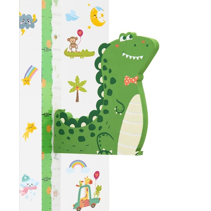 Gyermek mérővonalzó, állatmodell, PVC, 65x185cm, piros