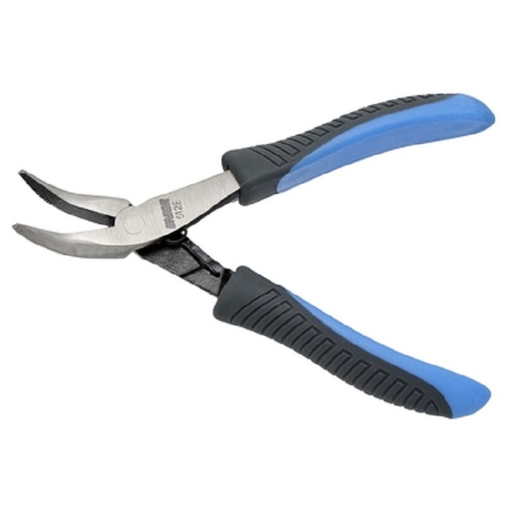 Elektronikai hajlított félkerek csőrű fogó Unior, 140mm