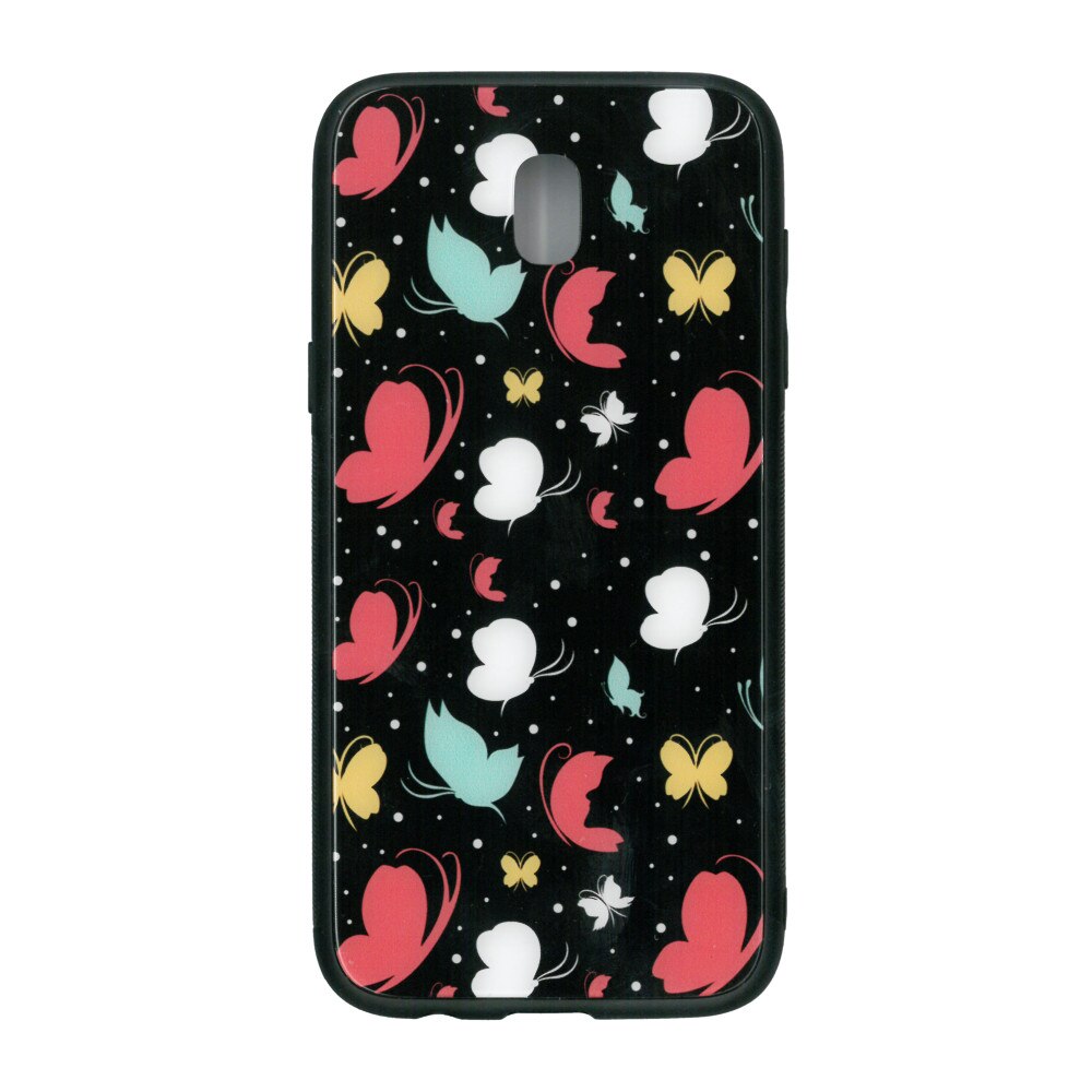 Husa cu spate de sticla EuroCELL pentru Samsung Galaxy J5 (2017) , imprimeu fluturi