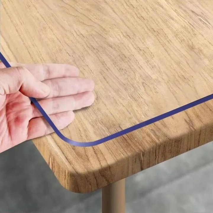 Átlátszó PVC asztalterítő 40x120cm 1.5mm vastag vízálló csúszásmentes karcálló