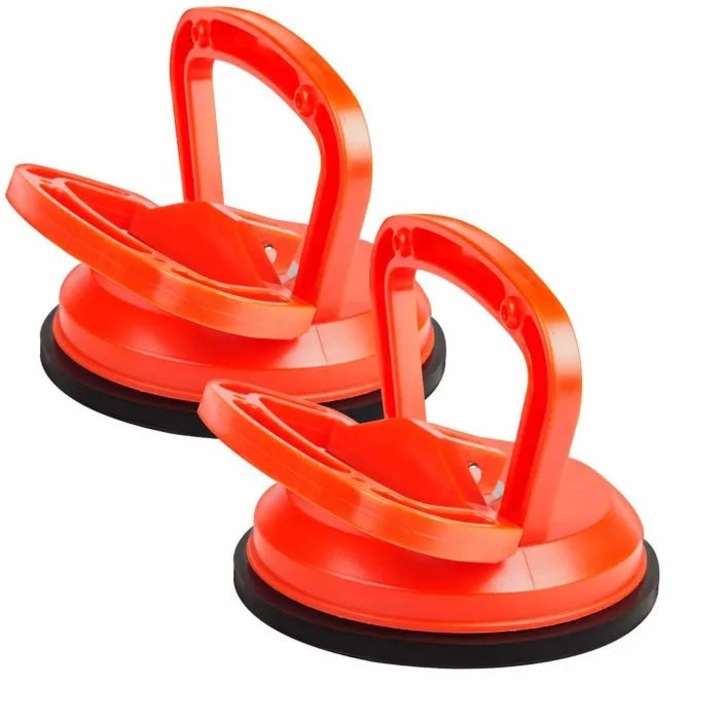 Set 2 ventuze portocalii 25 KG diametru 118 mm pentru ridicat si mutat obiecte