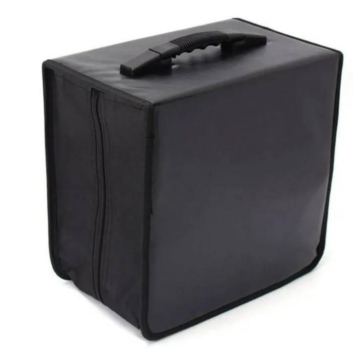 520 db-os PU bőr CD/DVD tároló doboz, fekete