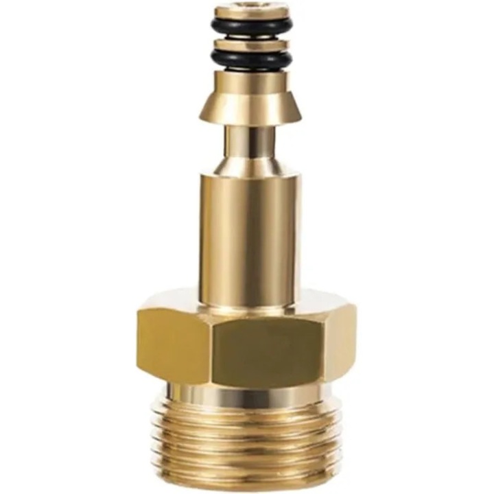 Adaptor rapid pentru hidrocuratator MI-08183877, alama, compatibil cu Karcher/Bosch, auriu, 48 mm, diametru 0.65 in