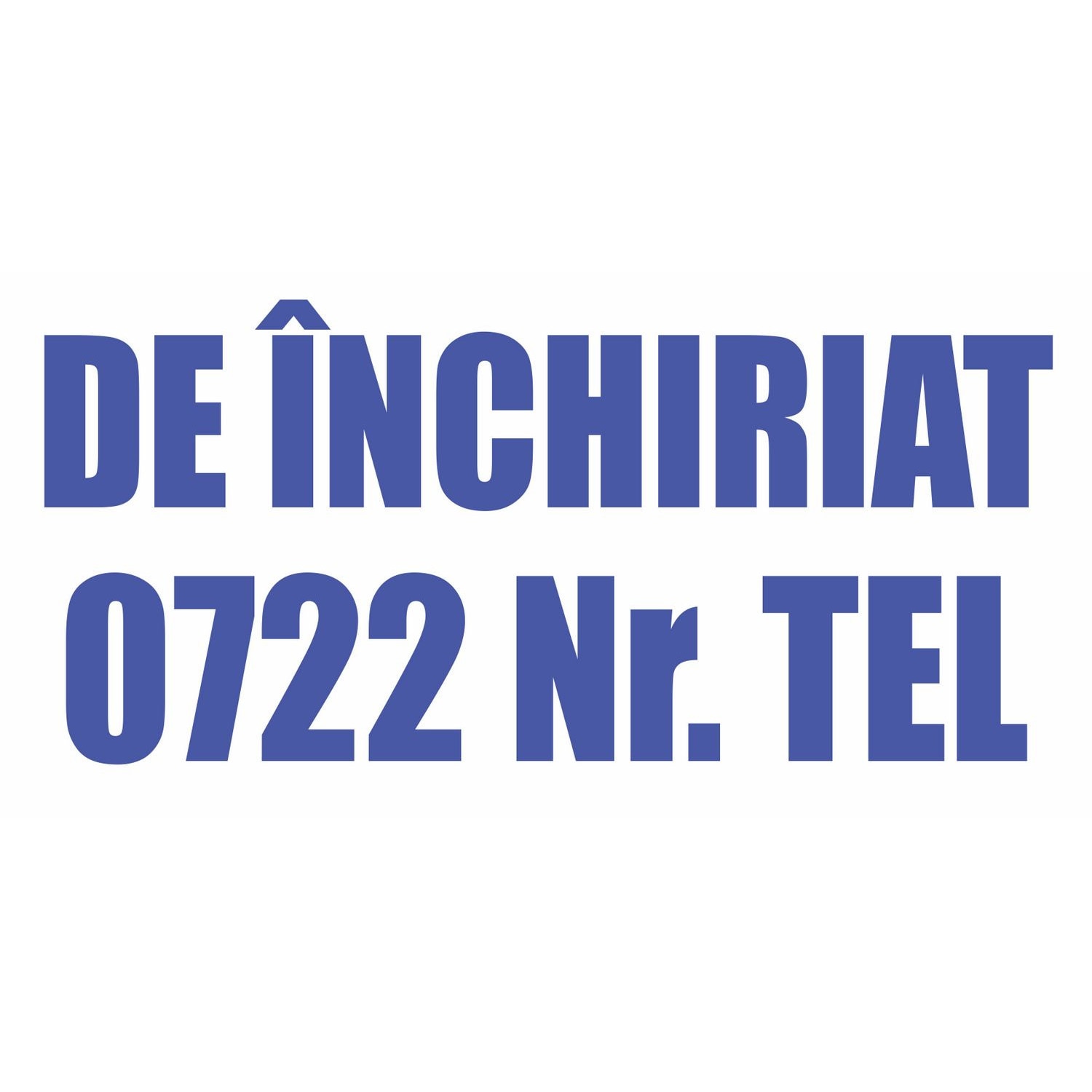 Banner DE INCHIRIAT - pentru inchiriere casa/apartament/teren - Alb cu albastru- 300x150cm