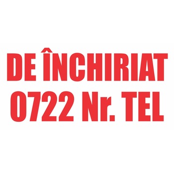 Banner DE INCHIRIAT - pentru inchiriere casa/apartament/teren - Alb cu rosu- 150x75cm Banner DE INCHIRIAT - pentru inchiriere casa/apartament/teren - Alb cu rosu- 150x75cm